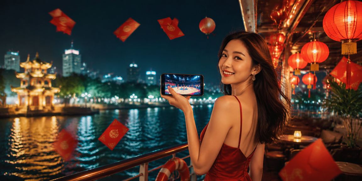 Người dùng Hà Nội trải nghiệm caumn trên điện thoại bên đường phố đèn lồng