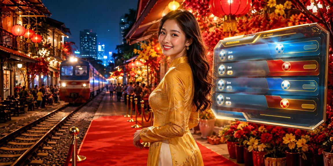 Người dùng Hà Nội mặc áo dài kiểm tra lịch sử giao dịch tài chính trên điện thoại
